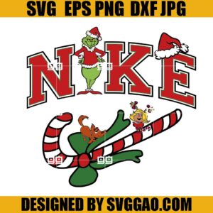 Swoosh Cindy Lou Max And Grinch SVG, Nike Girnch Christmas SVG, Grinch Friends Christmas SVG