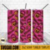 Pumpkin Candy 3D Puff 20oz Tumbler Wrap PNG, Halloween Tumbler Template PNG