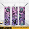Horror Movie Characters 3D Puff 20oz Tumbler Wrap PNG 2