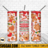 Mrs Claus Gingerbread Bakery 3D Puff 20oz Tumbler Wrap PNG, Christmas Baking Cookies Tumbler Template PNG