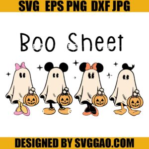Boo Sheet Halloween SVG, This Is Some Boo Sheet SVG, Mickcey Boo Sheet SVG