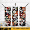 Characters Halloween Movie 20oz Skinny Tumbler Template PNG, Horror Movie Tumbler Template PNG File Digital