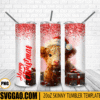 Merry Christmas Dog 20oz Skinny Tumbler Template PNG, Santa Claus Dog Tumbler Template PNG File Digital