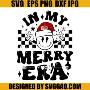 In My Merry Era SVG, Retro Christmas SVG, Merry And Bright SVG