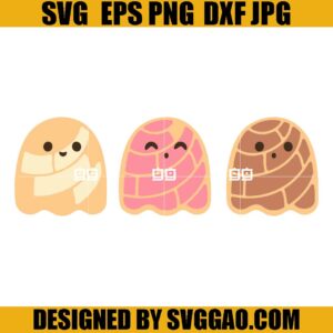 Spooky Conchas SVG, Conchas and Cucuys SVG, Mexican Conchas Ghost SVG
