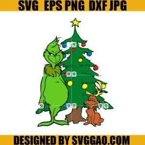 Funny Grinch Christmas Tree SVG, Grinch Christmas Tree Light SVG
