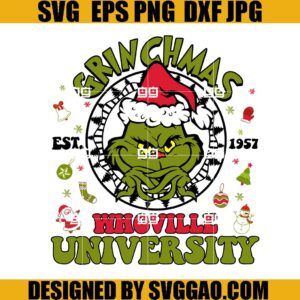 Grinchmas Whoville University SVG, Whoville The Grinch SVG