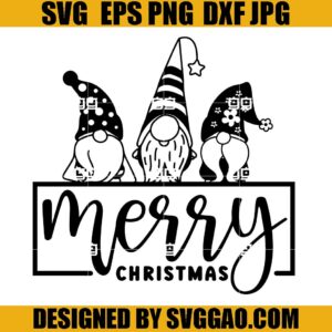 Gnome Merry Christmas SVG, Christmas Vibes SVG, Holiday Gnome SVG