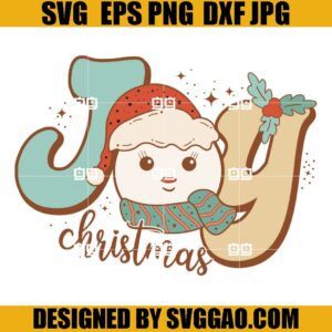 Joy Christmas SVG, Christmas Snowman SVG, Merry Christmas SVG
