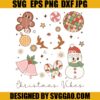 Christmas Vibes Retro Groovy SVG, Candy Gingerbread Snowman Ornaments SVG 2 Christmas Vibes Retro Groovy SVG, Candy Gingerbread Snowman Ornaments SVG