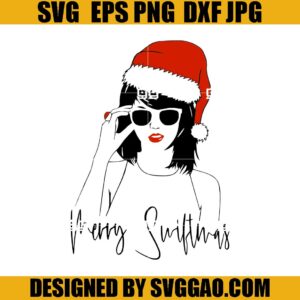 Merry Swiftmas SVG, Santa Taylor SVG, Music Christmas SVG