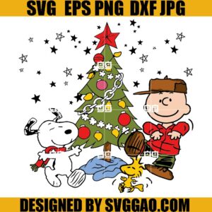 Charlie Brown And Snoopy Christmas Tree SVG, Snoopy Christmas SVG
