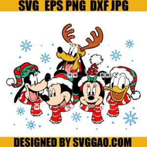 Mickey And Friend Disney Christmas SVG, Cartoon Christmas SVG