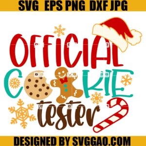 Official Cookie Tester SVG, Christmas SVG, Gingerbread SVG