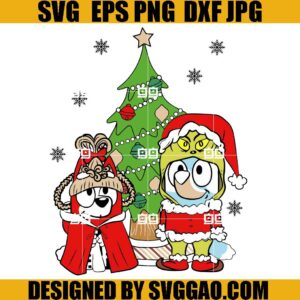 Bluey And Bingo Christmas SVG, Bluey Grinch Christmas SVG, Bluey Bingo Christmas SVG
