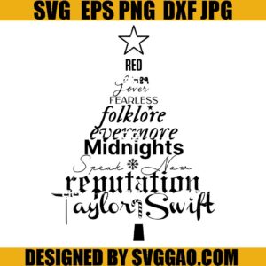 Taylor Swift Christmas Tree SVG, Merry Swiftmas SVG, Taylor Ugly Christmas SVG