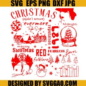 Christmas Taylor Version SVG, Santas Favorite Swiftie SVG, Merry Swiftmas SVG