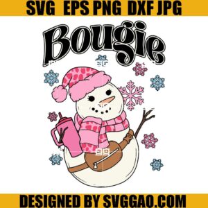 Bougie Snowman SVG, Pink Bougie Snowman SVG, Bougie Stanley SVG