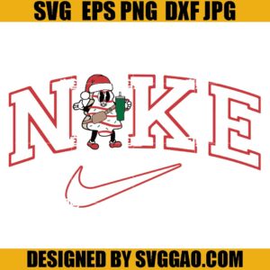 Nike Christmas Cake SVG, Swoosh Christmas SVG, Swoosh Christmas Boojee SVG
