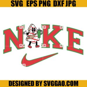 Swoosh Christmas Cake SVG, Nike Christmas Snack Stanley Tumbler Belt Bag SVG