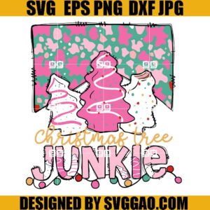 Christmas Tree Junkie SVG, Christmas Cake SVG, Christmas Junki SVG