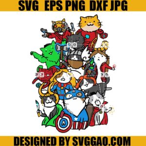 Avenger Cat SVG, Marvel Studio SVG, Christmas Avengers SVG