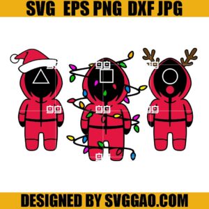 Christmas Squid Game SVG, Merry Squidmas SVG, Happy Squidmas SVG