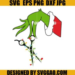 Grinch Hand Hair Stylist SVG, Grinch Xmas SVG