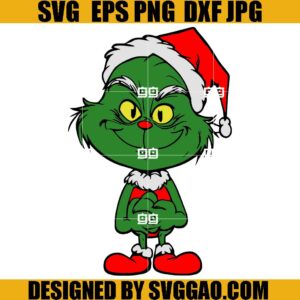 Baby Grinch SVG, Cute Grinchmas SVG, Merry Christmas SVG
