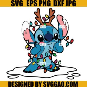Santa Stitch Christmas SVG, Stitch Christmas SVG