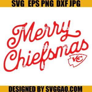 Merry Christmas KC Chiefs SVG, Christmas Kansas City Chiefs SVG, KC Chiefs NFL Xmas SVG