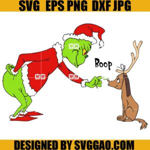 Grinch & Max SVG, Santa Grinch SVG, Christmas Dog SVG