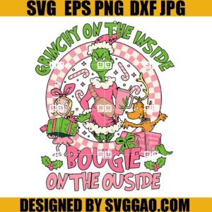 Grinchy On The Inside Christmas Friends SVG, Santa Grinch Christmas SVG