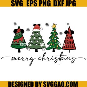 Christmas Tree Disney SVG, Mickey Christmas Tree SVG, Mickey Merry Christmas Tree SVG