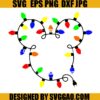 Mickey Head With Christmas Lights SVG, Dsney World SVG, Disney Christmas SVG