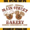 Main Street Bakery Cookie Gingerbread Cake SVG, Mickey And Minnie Main Street Bakery SVG