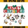 Merry Christmas Friend Disney SVG, Retro Christmas Friends SVG, Disney Character Christmas SVG