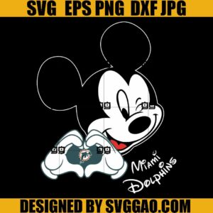 Mickey Miami Dolphins SVG, Miami Dolphins Football Team SVG