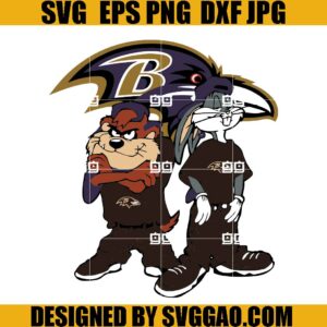 Looney Tunes Hip Hop Baltimore Ravens SVG, Sport SVG, Baltimore Ravens SVG