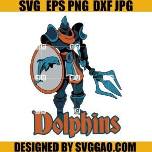 Dolphins SVG, Football Mascot Warrior Style SVG