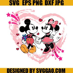 Mickey Minnie Happy Valentines Day SVG, Disney Valentines SVG