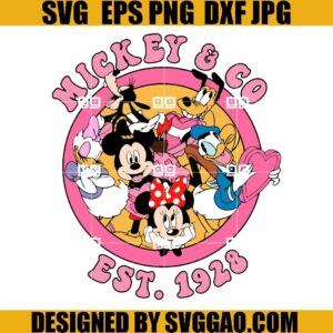 Disneyland Mickey And Co Est 1928 SVG, Disney Valentine SVG