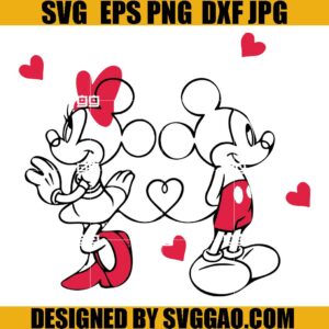 Mickey and Friends Valentine SVG, Disney Valentine SVG, Mickey And Minnie Happy Valentines Day SVG
