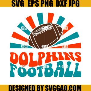 Dolphins Retro SVG, Dolphins Football SVG, NFL Football SVG