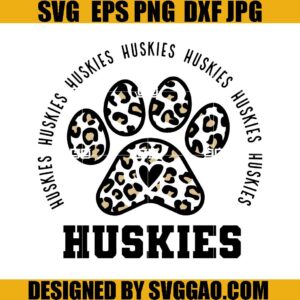 Huskies SVG, Huskies Paw SVG, Leopards Paw SVG