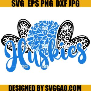 Huskies SVG, Huskies Football SVG, Huskies Cheer SVG, Huskies Pompom SVG