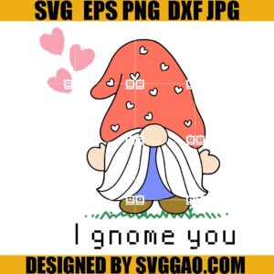 Valentines Gnome SVG, Gnome Valentine SVG, Gnomes SVG
