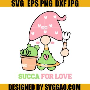 Gnome Succa For Love SVG, Gnome Valentine SVG, Gnome SVG