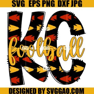 KC Football SVG, Arrowheads Kansas City Football SVG