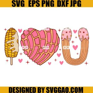 I Love You Concha SVG, Concha Valentines Day SVG, Mexican Valentine SVG